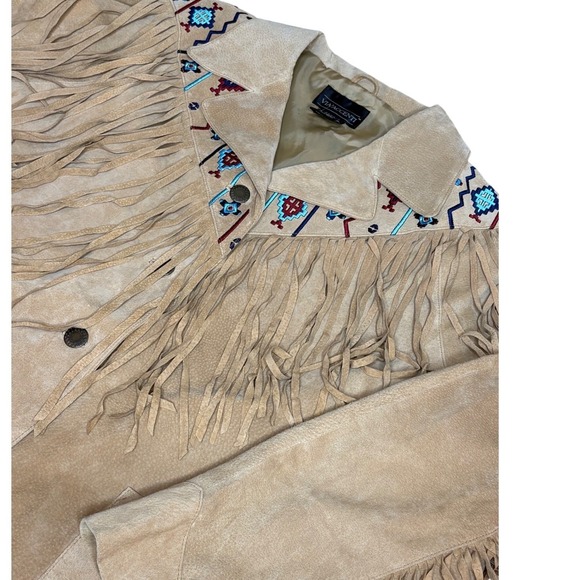 NWT Vintage Via Accenti Suede Fringe Jacket Women's 1X/2X Southwest Boho Western - Picture 12 of 16